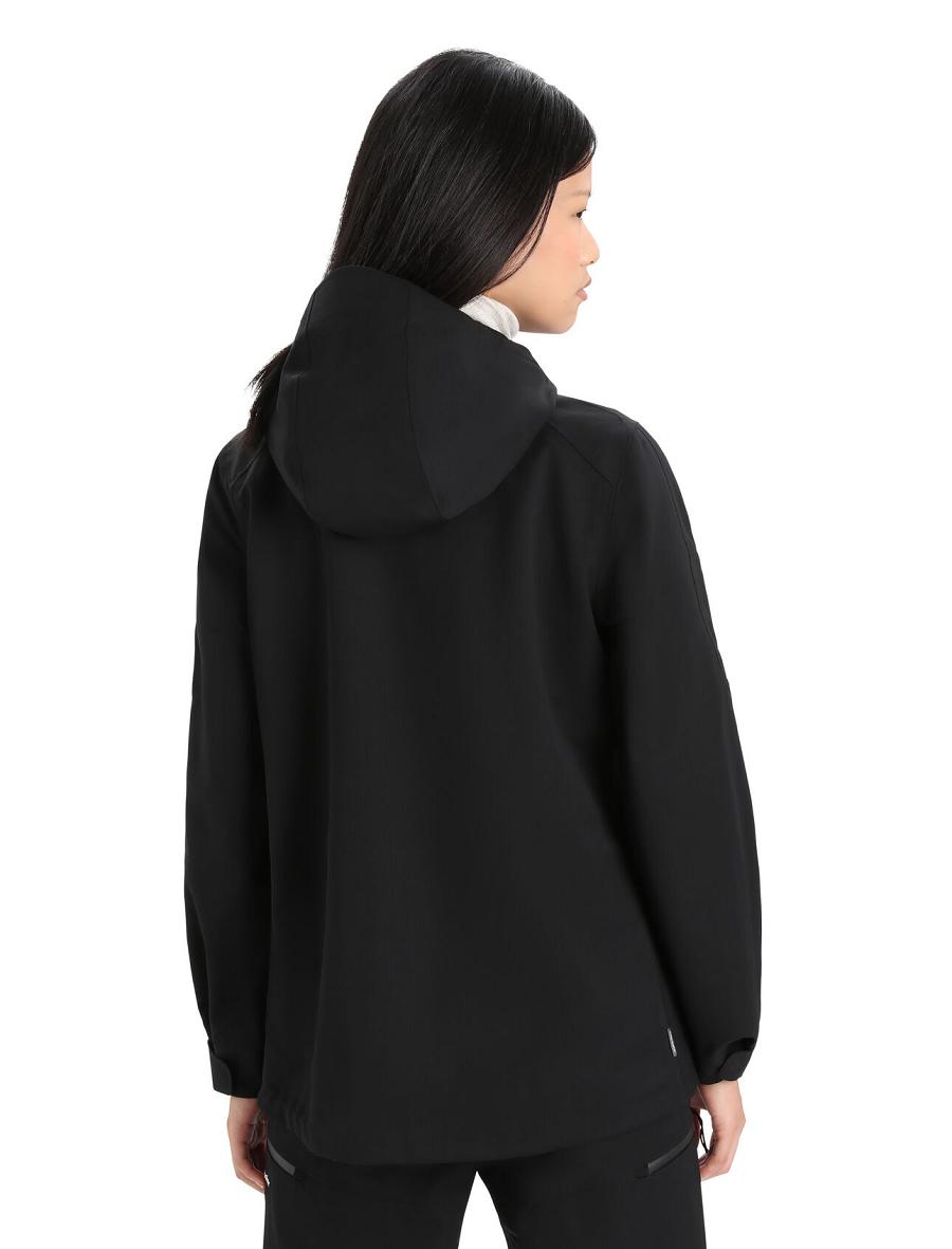 Black Icebreaker Shell+™ Merino Hooded Women's Jackets | AU 1654MQZA